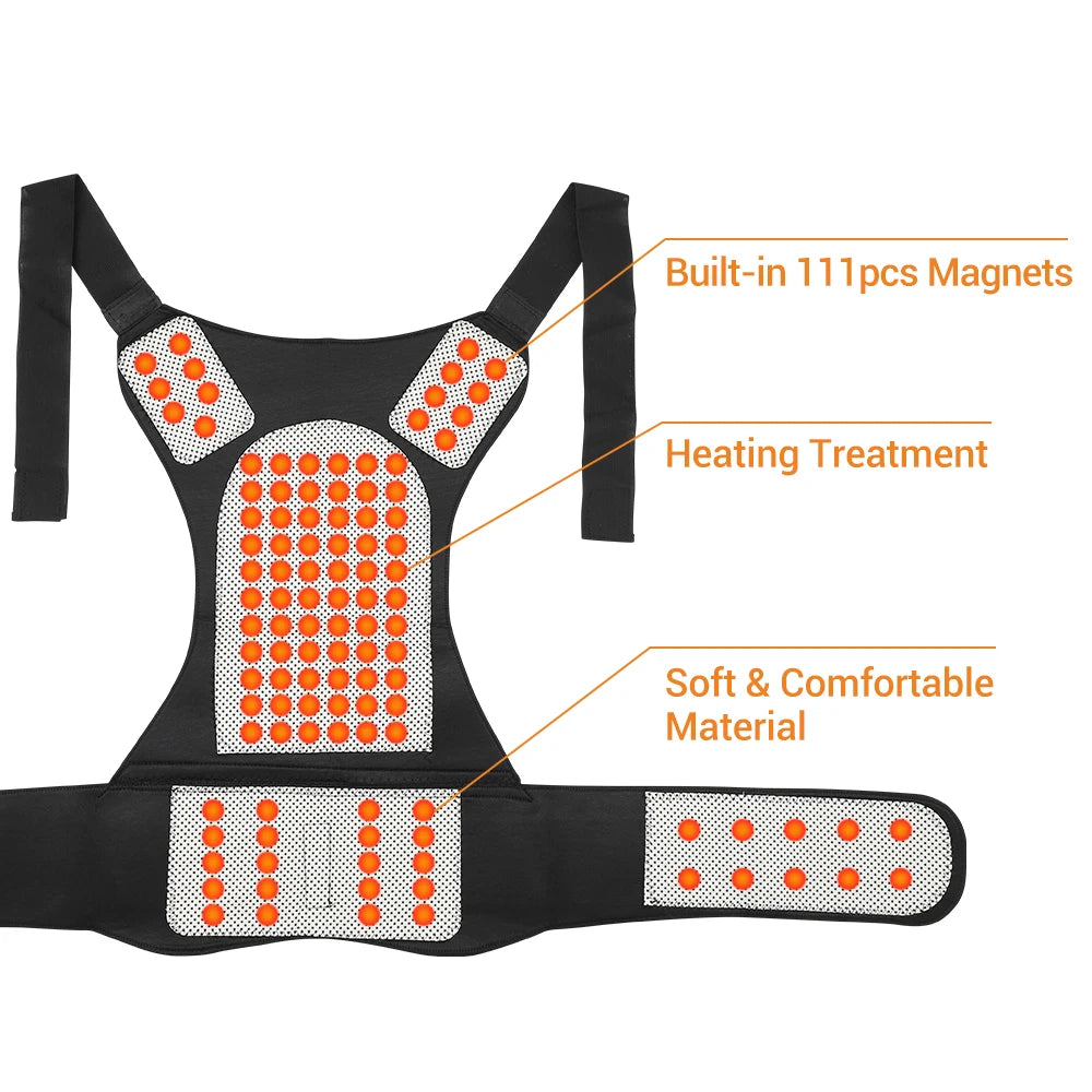 Self-Heating Tourmaline Magnetic Support Belt