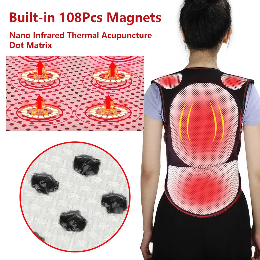 Self-Heating Tourmaline Magnetic Support Belt